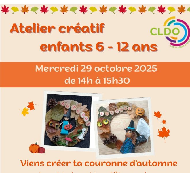 Atelier créatif - enfants 6 à 12 ans