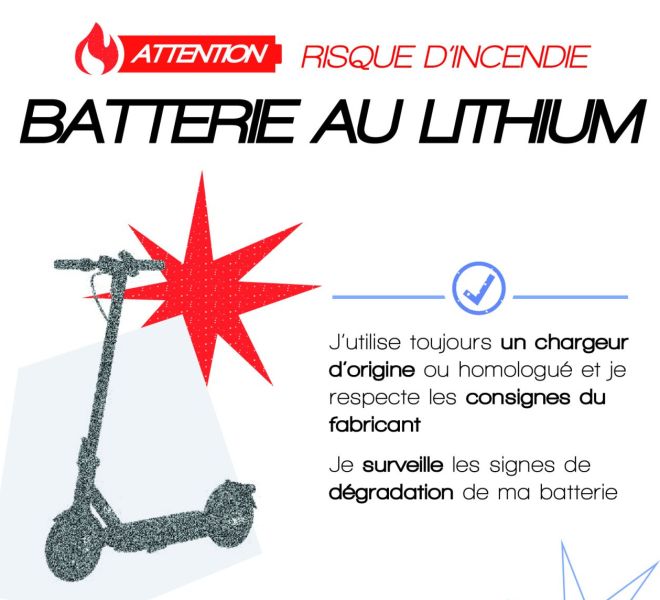 Campagne de prévention des risques liés aux batteries au Lithium