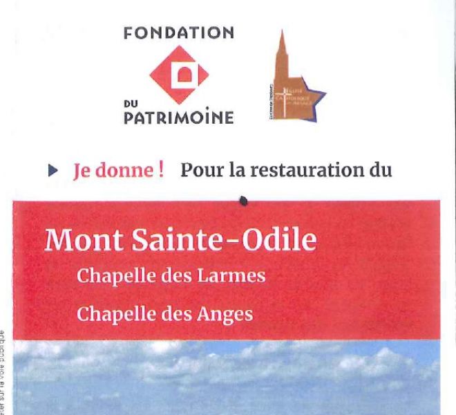Restauration des Chapelles du Mont Sainte Odile